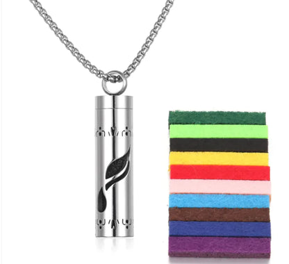 Aromatherapy Pendant with Essential Oil Bottle