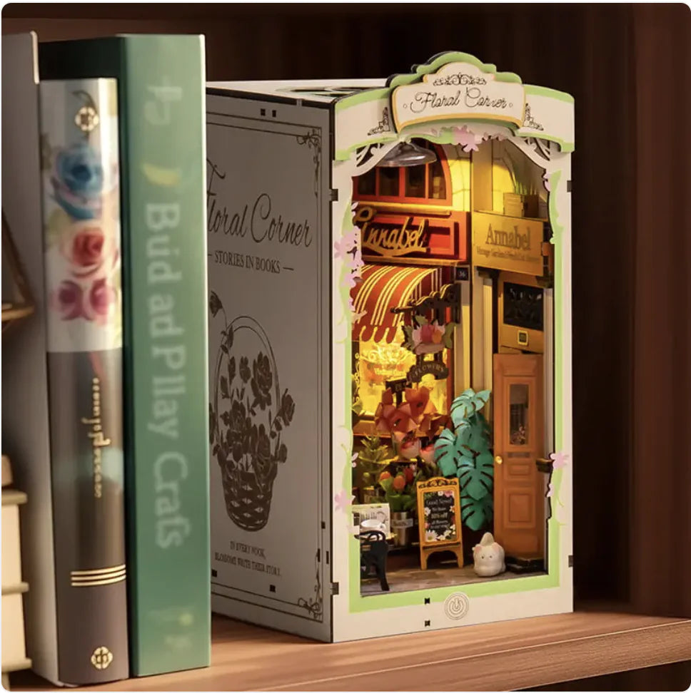 Rolife Floral Corner DIY 3D Wooden Book Nook Kit