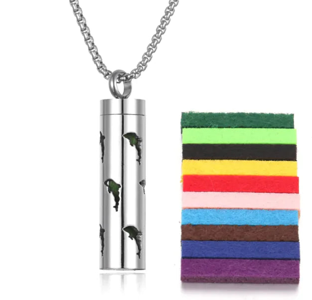 Aromatherapy Pendant with Essential Oil Bottle